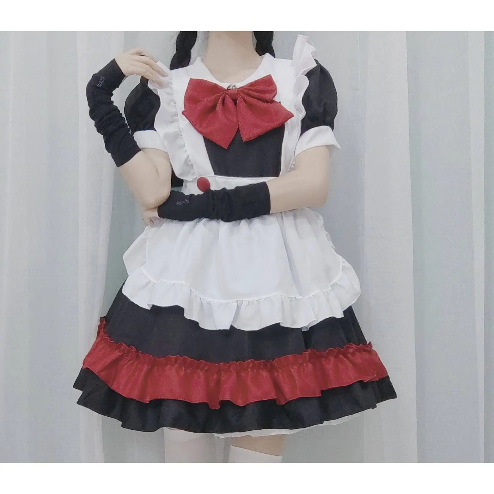 

loween Bla Red Maid Costume Lolita Sle Little Devil Witch Dr Women's Faion k Academic Theme Fairy T Costume