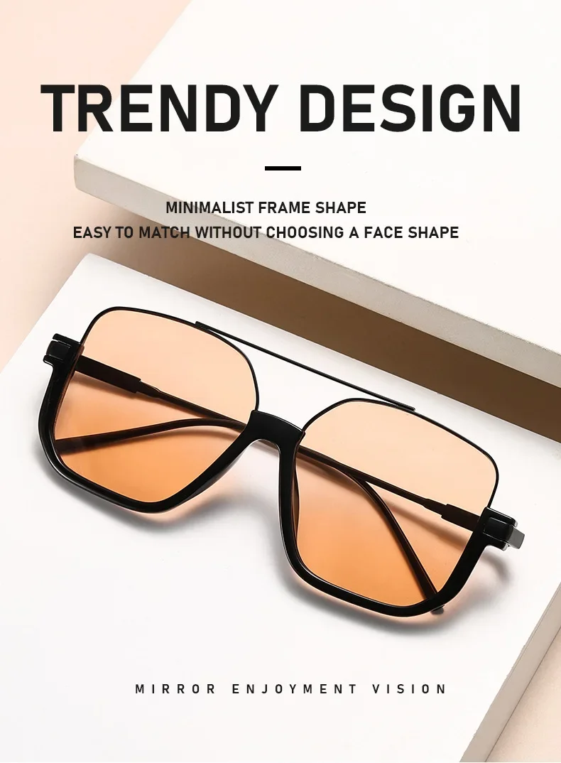 Double-Bridge Half-Frame Sunglasses — product information 9