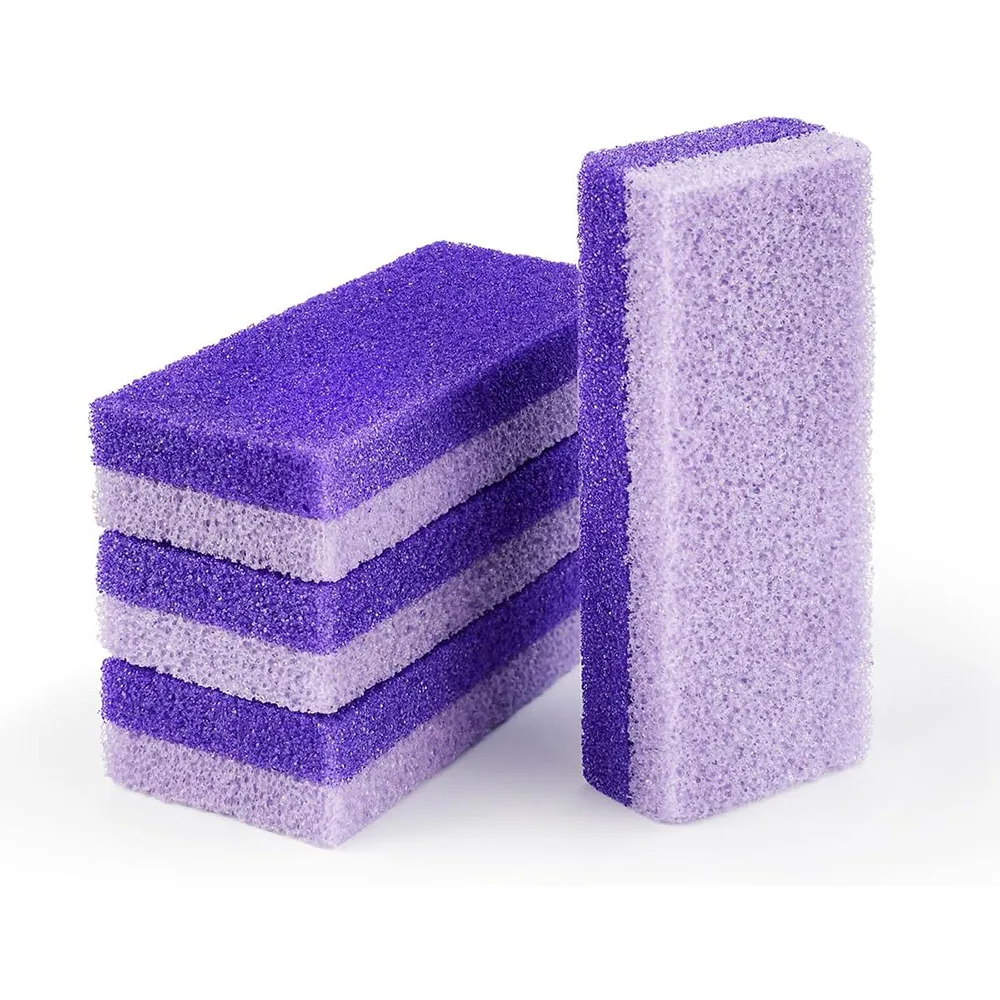 4 Pcs Foot Pumice Stone and Scrubber for Feet and Heels Callus and Dead Skins (Purple)