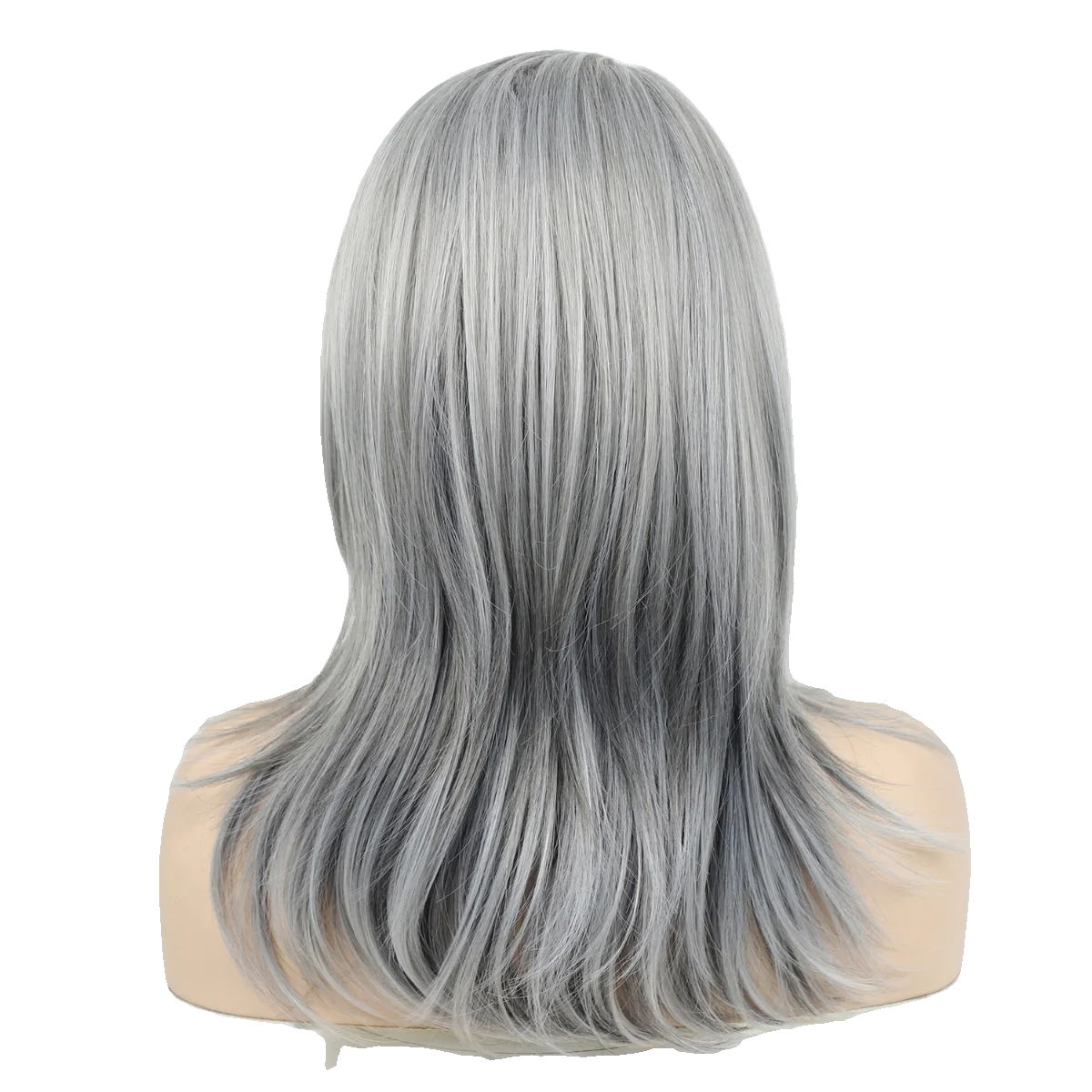 ey Parrucca sintetica a ricciolo lungo Frangia laterale Copricapo in fibra di media lunghezza Parrucca quotidiana per tutta la testa Tintura e cura dei capelli