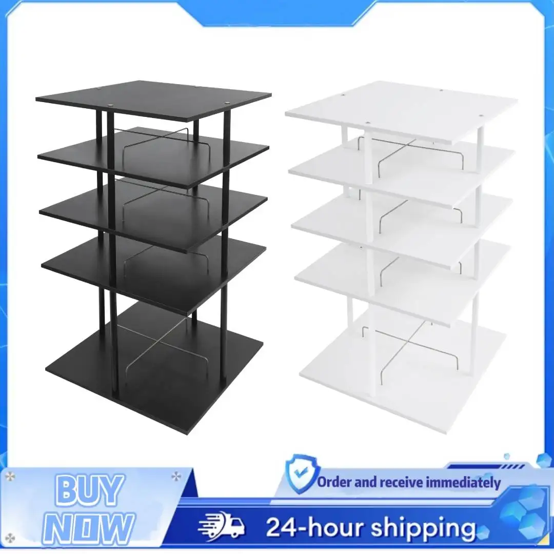 

4-Tier 360° Rotating Shoe Rack Shoe Storage Organizer 38.58Lbs Load Black/White Shoe Storage Stand for Entryway Bedroom