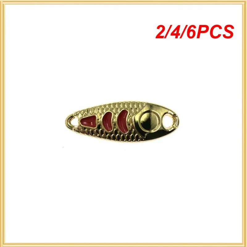 2/4/6PCS Sequins Luya Sequins Horse Mouth Fishing Equipment Durable Fake Bait White Strip Fishing Goods Fishing Lures