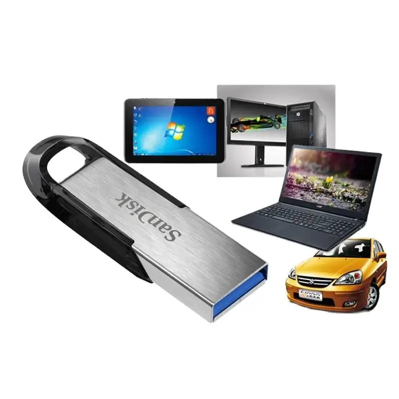 100% Sandisk Metal USB 3.0 512GB pendrive Ultra Flair PC 32GB 64GB 16GB 128GB 256GB flash drive memory stick Pupil Computer gift