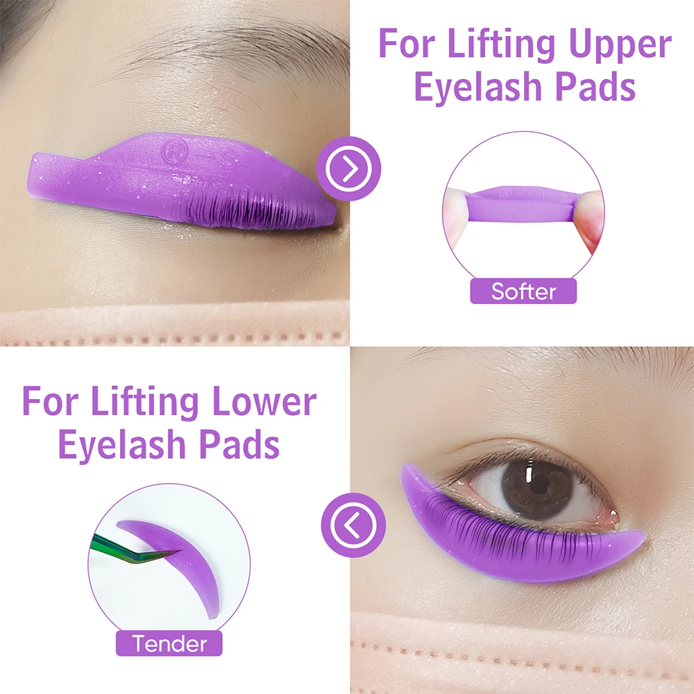 Libeauty 5 쌍 실리콘 래쉬 리프트 쉴드 속눈썹 파마 패드 래쉬 리프팅로드 3D 속눈썹 경기자 액세서리 애플리케이터 도구
