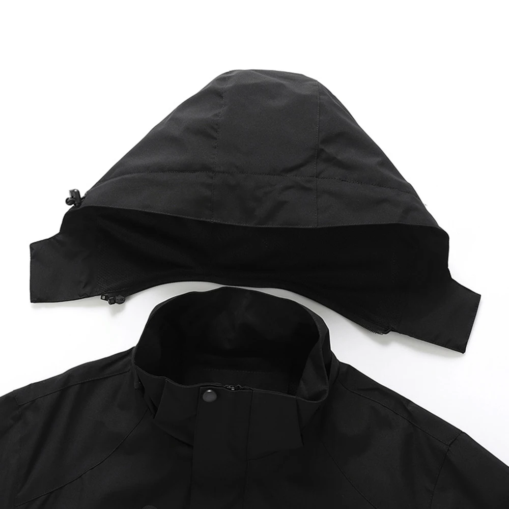 고품질 남녀공용 아웃도어 방수 방풍 탈부착 후드 등산용 싱글 레이어 하드쉘 재킷