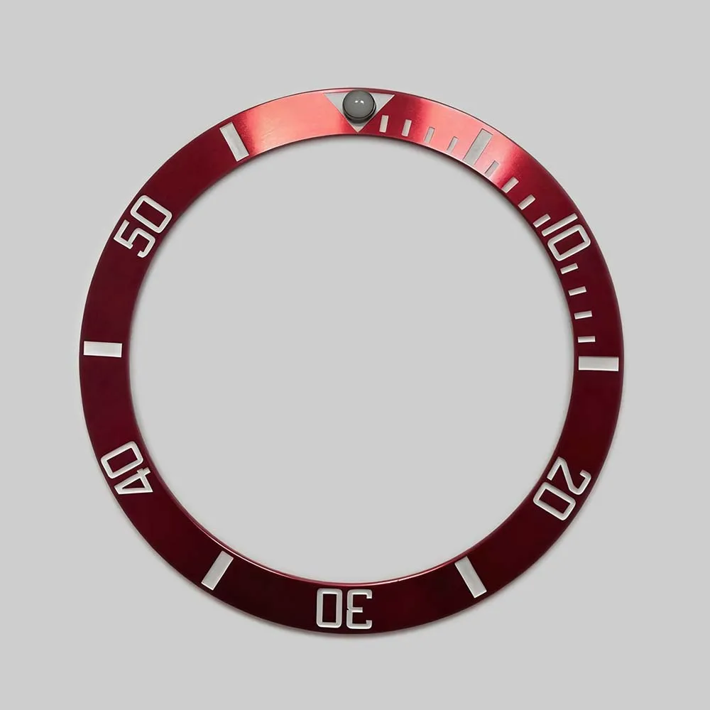 

38mm/30.8mm Watch Bezel Aluminum Insert Ring Replacement Red Bezel for Wristwatch Repair Part