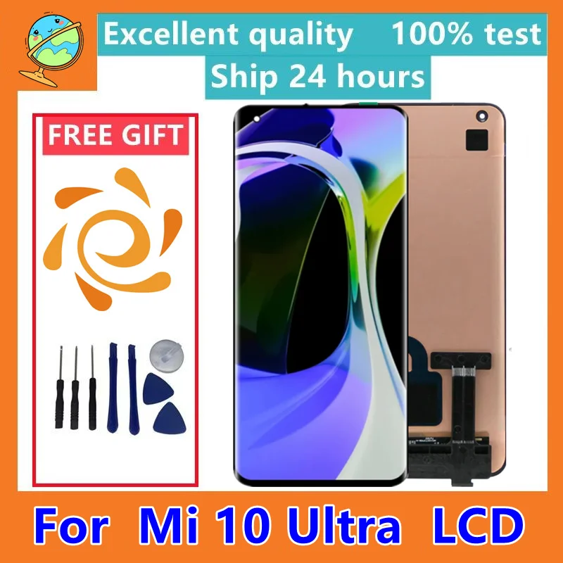 Tested  AMOLED For Xiaomi Mi 10 Ultra Screen Replacement  LCD Display With Frame 6.67\