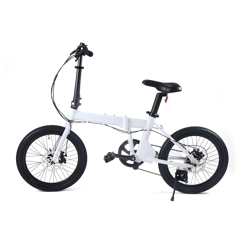 

HOTTECH Wholesale 20 Inch Bike 7 Speed Double Disc Brake Adult Folding Bicycle Aluminum Alloy KMC Chain Folding Bicycle