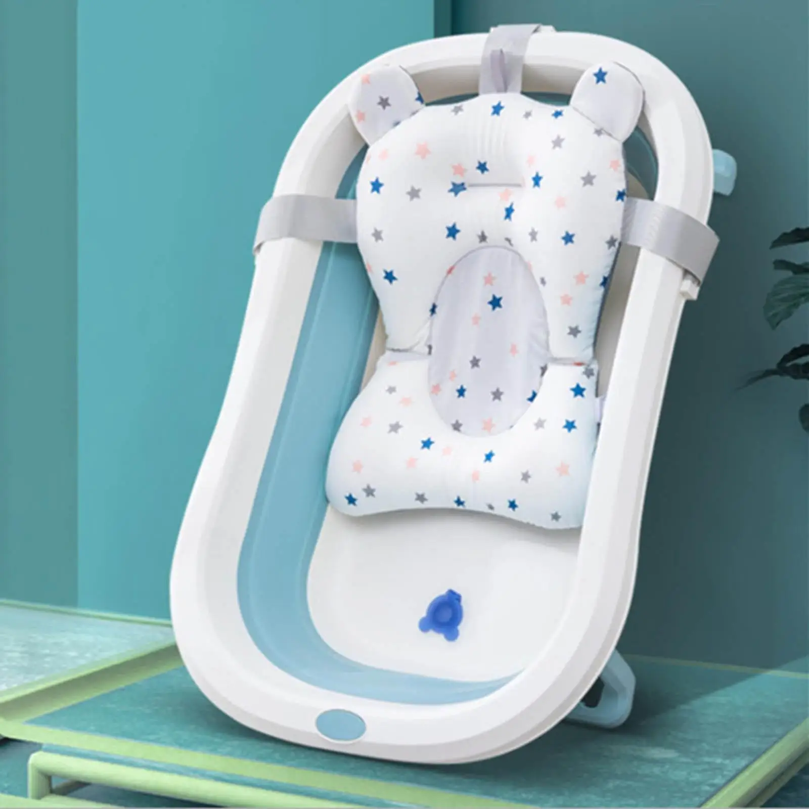Baby Bath Pad Quick Drying Soft Infant Bath Tub Pad Infant Bath Supporter Net Kids Floating Bathing Tub Seat