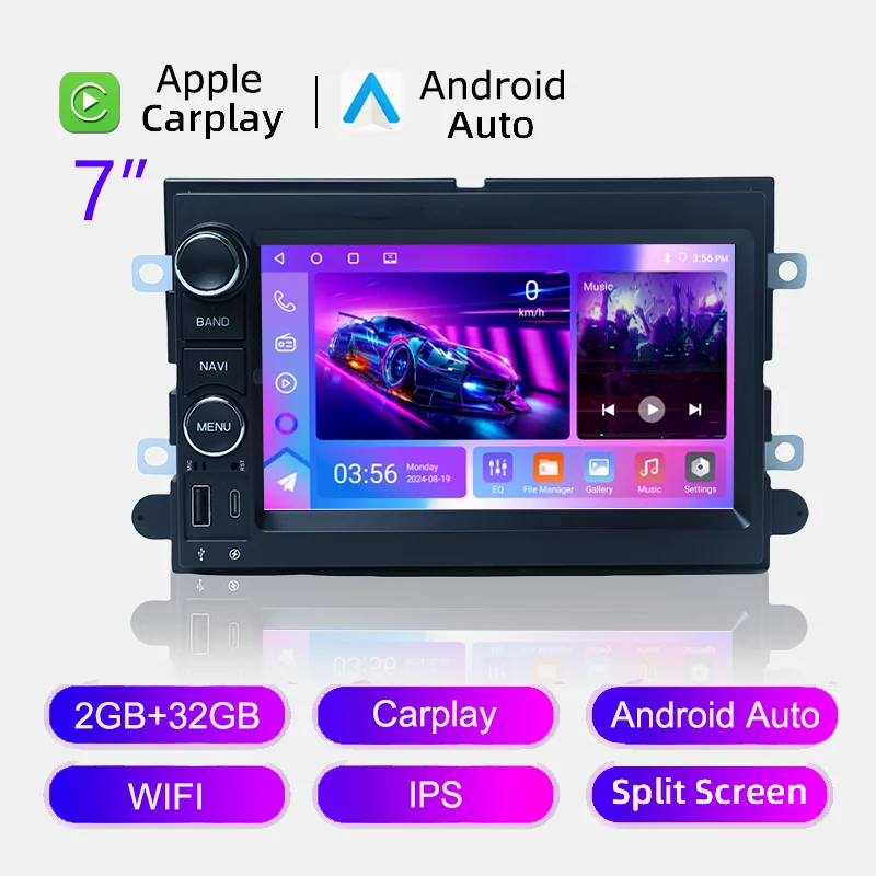 Android Radio Voor Ford F150 F250 F350 Fusion Mustang Explorer Edge Focus Multimedia Speler 7 "Touchscreen Carplay Auto Stereo