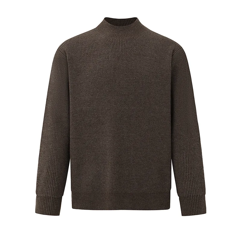 

Autumn New Men's Sweater Solid Color Crew Neck Knit Warm Skin Friendly Ribbed Cuffs Comfortable Casual Trendy Versatile Pullover