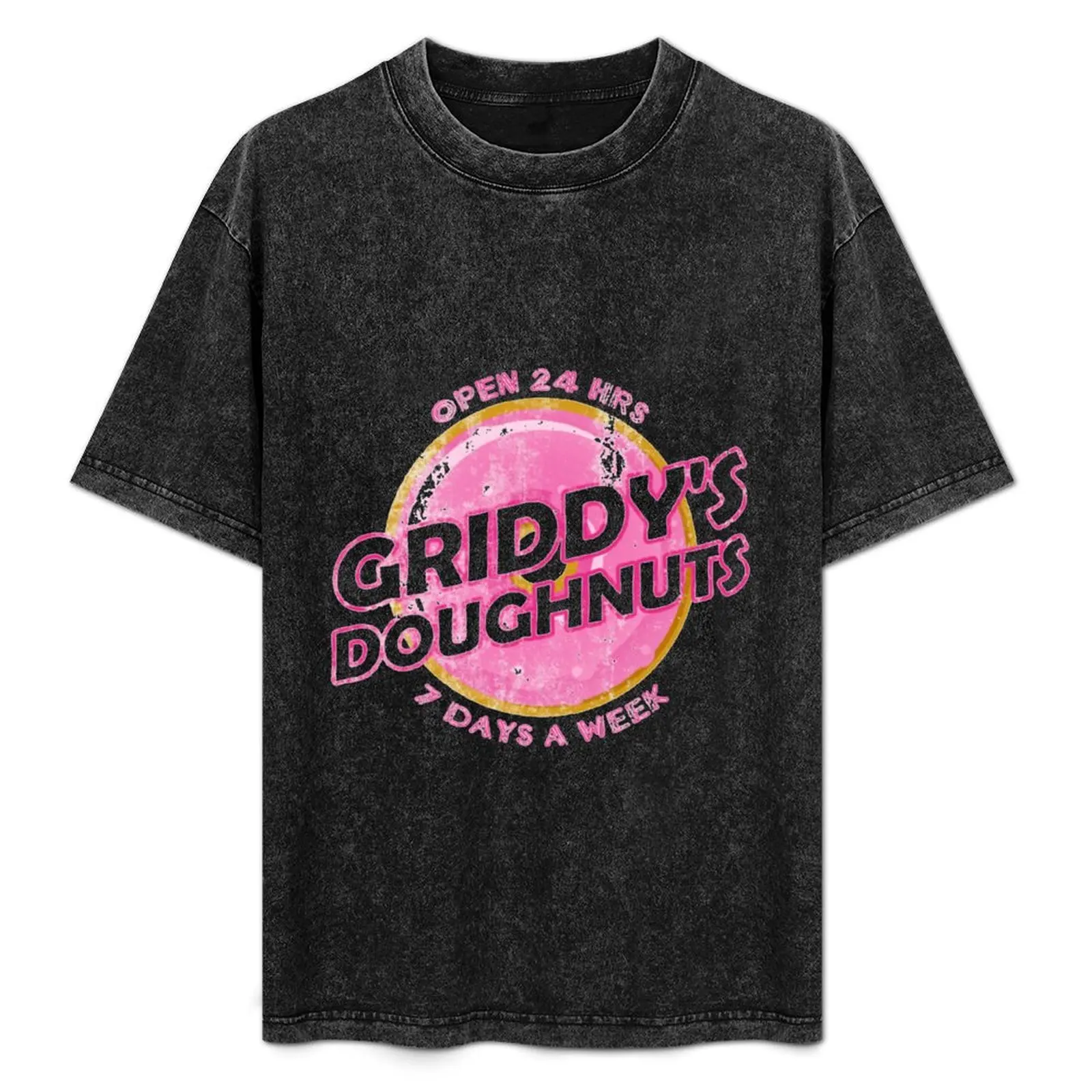 Griddy's Doughnuts T-Shirt baggy shirts vintage clothes oversized graphic tee anime shirts men