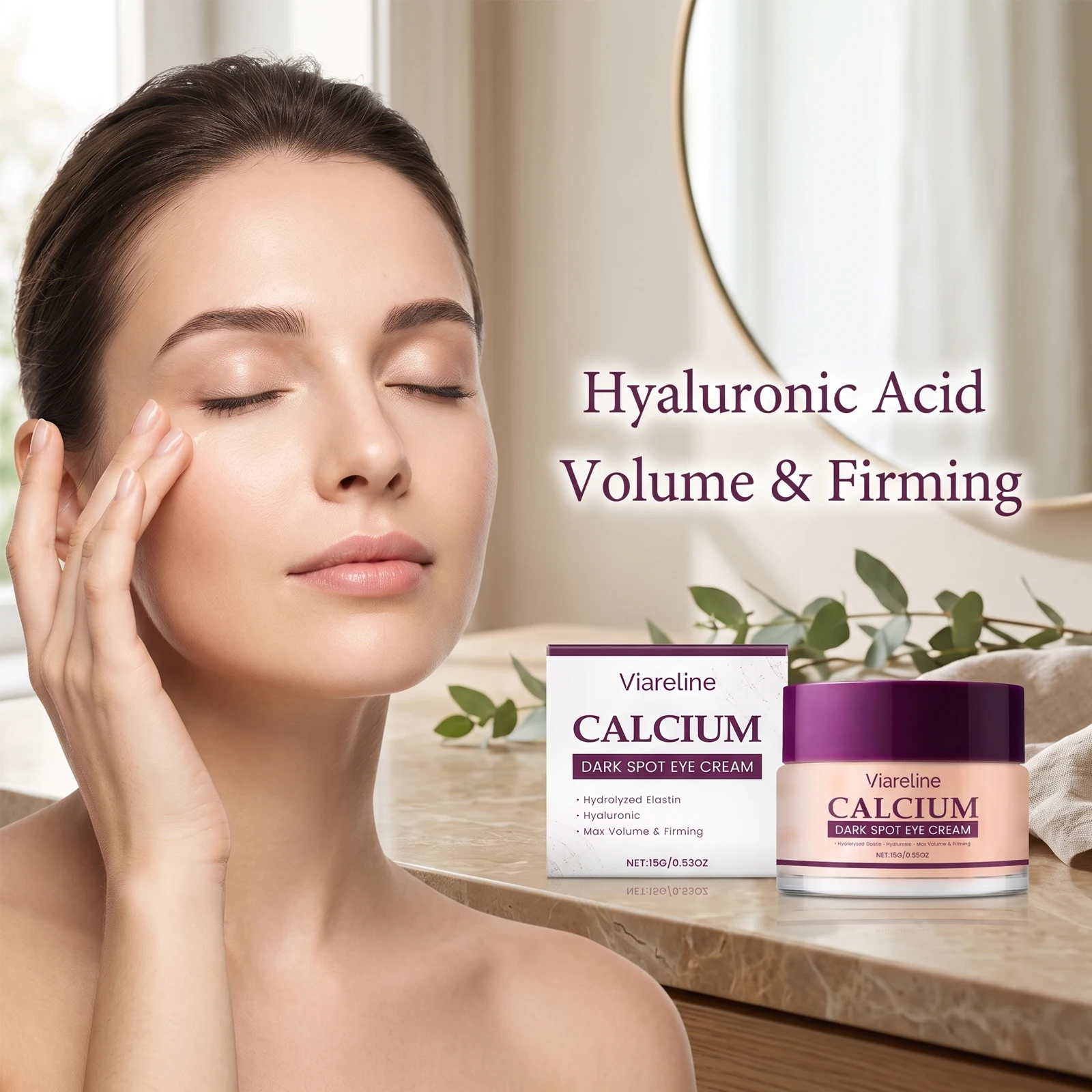 Calcium Eye Cream Fade Dark Circles Under Eye Pigment Firming Lifting Loose Eye Skin Smooth Fine Lines Nourish Eye Repair Cream