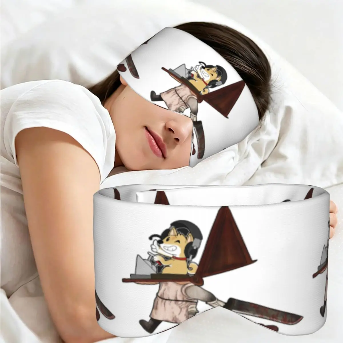 Silent Hill 2 True Ending sleep mask Light Blocking Portable Eye Cover for Girls Boys Home Sleeping Party Gift Eyeshade eyepatch view 2