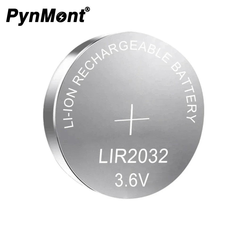 Batería de litio recargable para reloj, pila de botón, placa base, CR2032, 2 piezas, 3,6 V, 40mah, LIR2032, LIR 2032