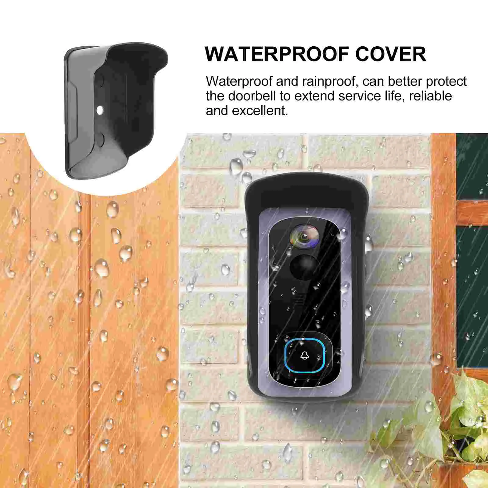 Doorbell Waterproof Cover Rain Splash-proof Plastic Outdoor Protector Protective Retro Decor