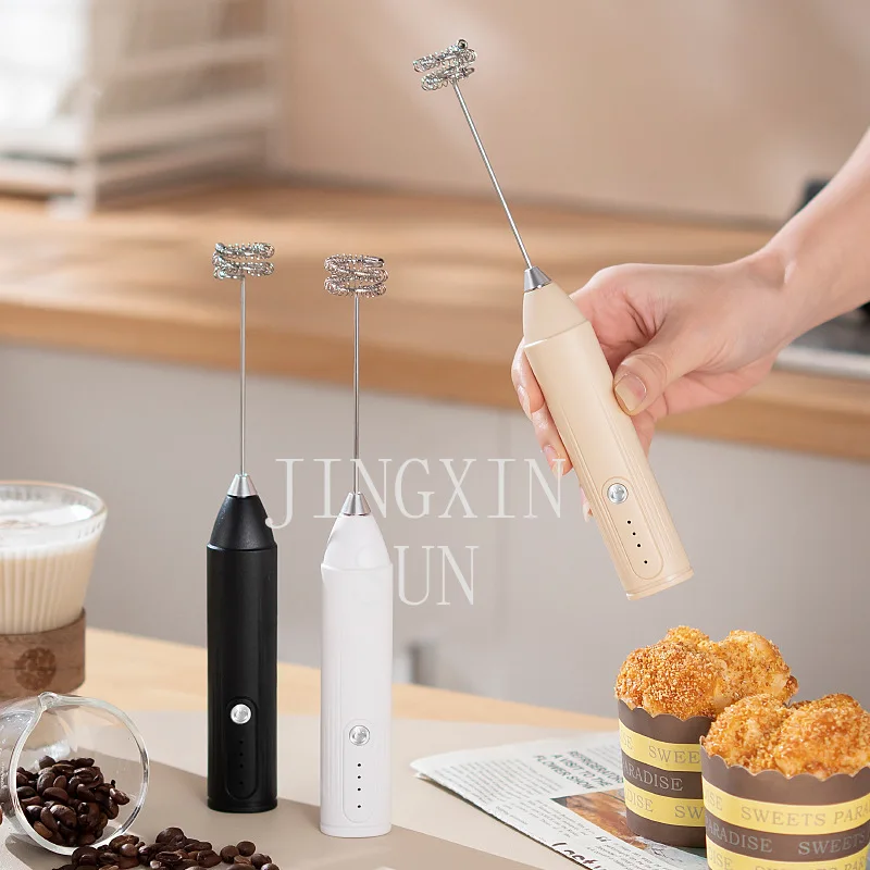 

Electric Milk Foamer Coffee Foamer Handheld Baking Egg Beater Mini Household Wireless Electric Milk Foamer