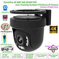 Camhipro 30X ZOOM 4K 8MP Wifi POE Auto Tracking IP Camera PTZ Speed Dome IP Camera outdoor ONVIF SD Card P2P Hikvision