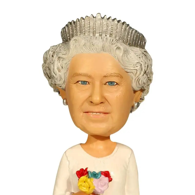 Queen Elizabeth II Car Ornament platine Jubilee 2022 70th Anniversary Resin figurine Doll Auto Interior Dashboard Statue