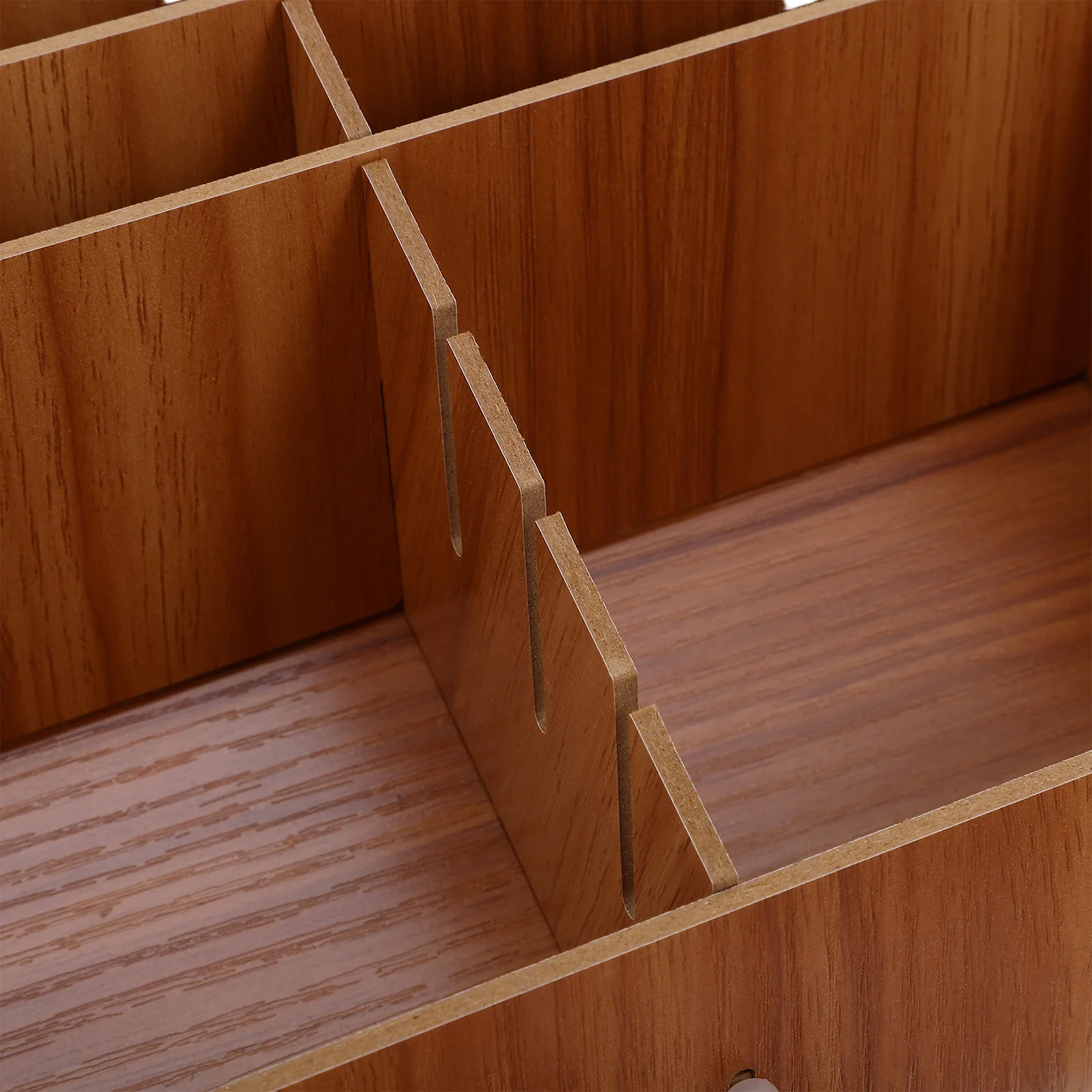 48 Grid Wooden Cell Phone Organizer Rack Mobile Phone Storage Box for Classroom Office Desk Brown Wooden Desk Storage Box