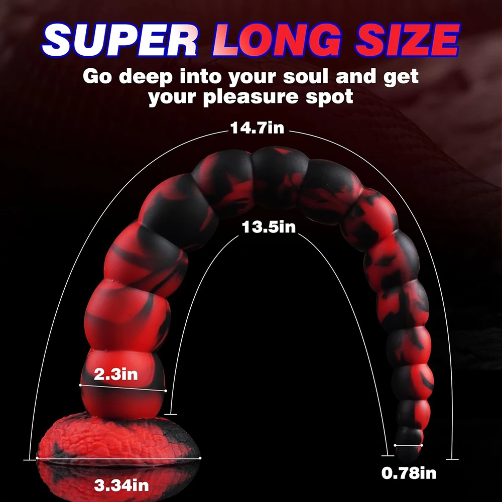 Super Long Realistic Serpentine Anal plug Dildo Ass Plug Anal Plug Deep Insertion Dilator Women Masturbation Gay Men Sex Toys