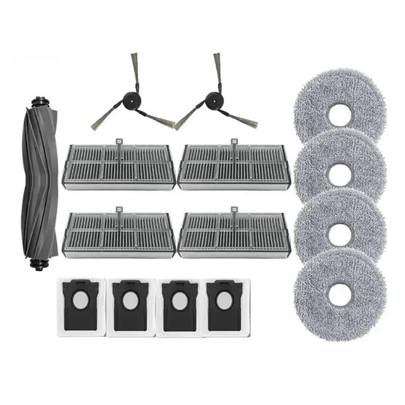 ABUD-15PCS para Dreame X40 Ultra/L40 Ultra parte MOVA P50 Pro Ultra/P10 Pro Ultra repuestos cepillo filtro paño de mopa bolsa de polvo
