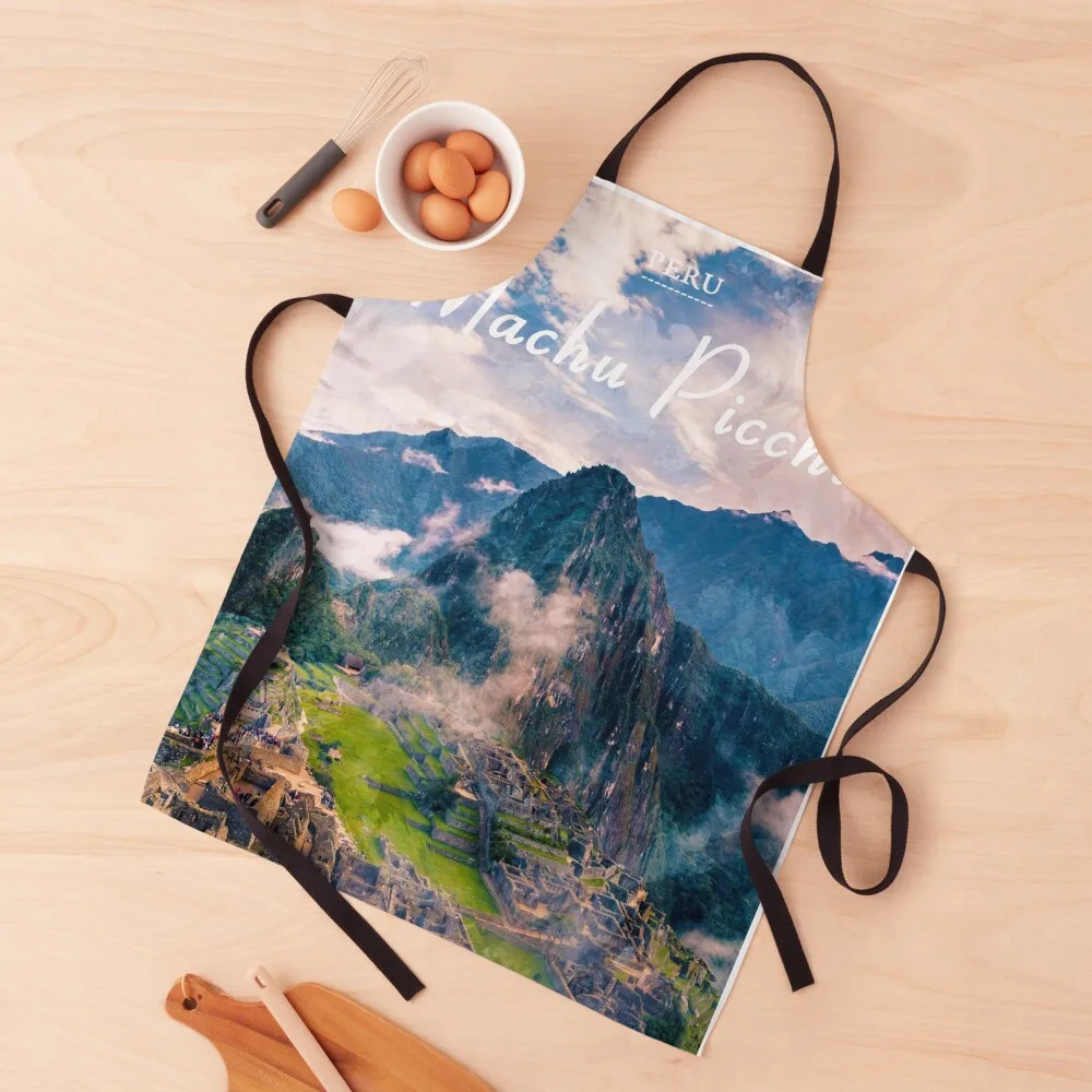 

Machu Picchu Peru Travel Apron painting Woman Work Apron