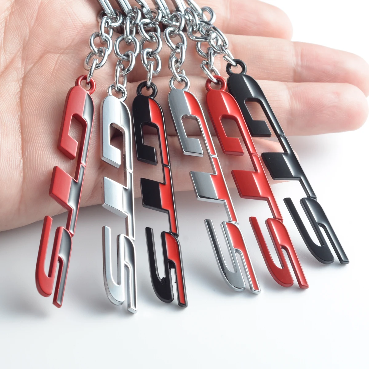 Metal Car Keychain com logotipo GTS, chaveiro, suporte do anel, polo, Passat, golfe, Sagitar, Magotan, Bora, Jetta, Tiguan, Virtus, acessórios