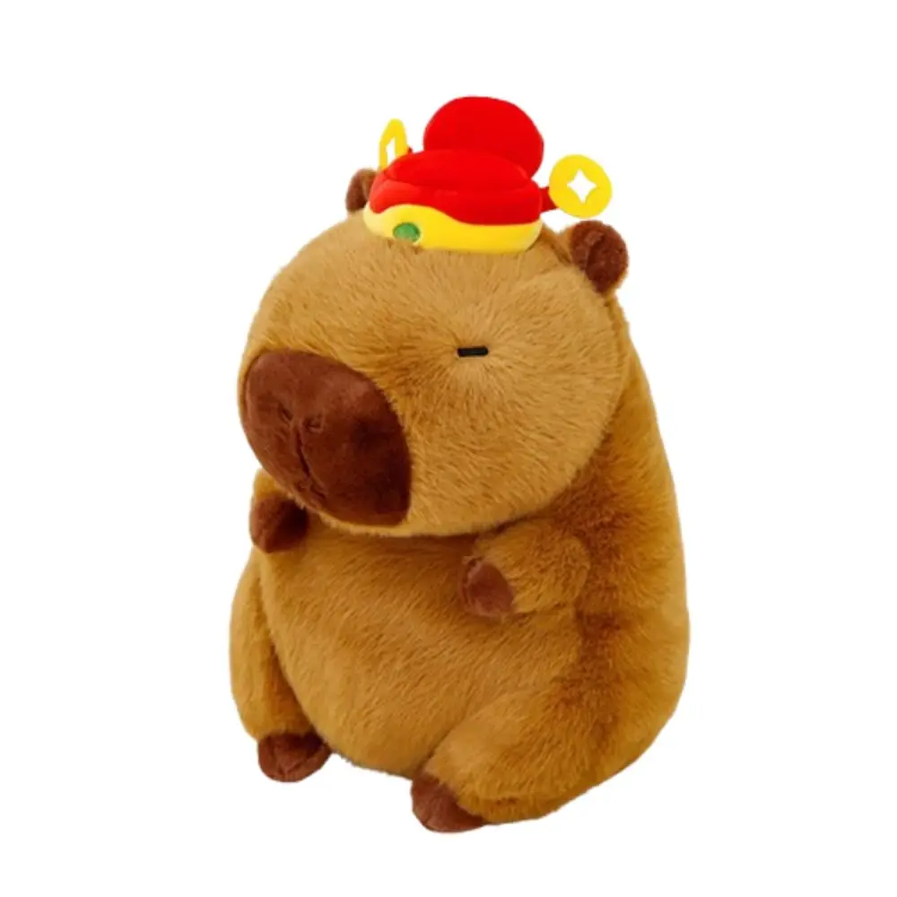 

New Year Style Capybara Plush Doll Red Packet Stuffed Simulation Capybara Toy PP Cotton Soft Stuffed Capybara Doll Christmas Toy