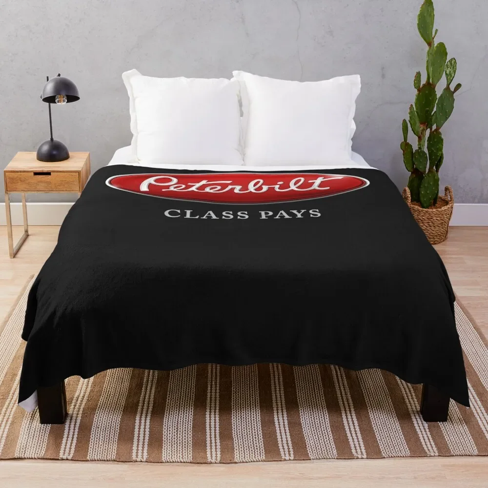 

Best selling peterbilt truck logo merchandise Throw Blanket Decorative Soft Throw Blanket for Couch Sofa