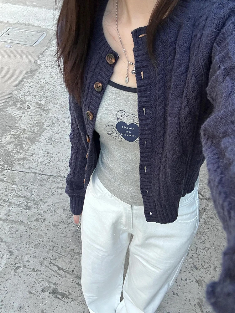 Début de l'automne coréen Sle ort tricoté pull manteau femmes Faionable chaleur émittinund Nelong Svebeaumark