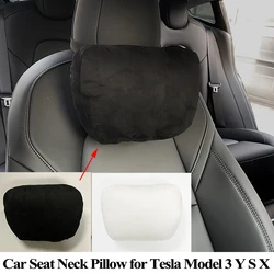 Reposacabezas de asiento de coche para Tesla, almohada para el cuello, Modelo S, modelo X, cojín de memoria suave Y cómodo, funda protectora, accesorios