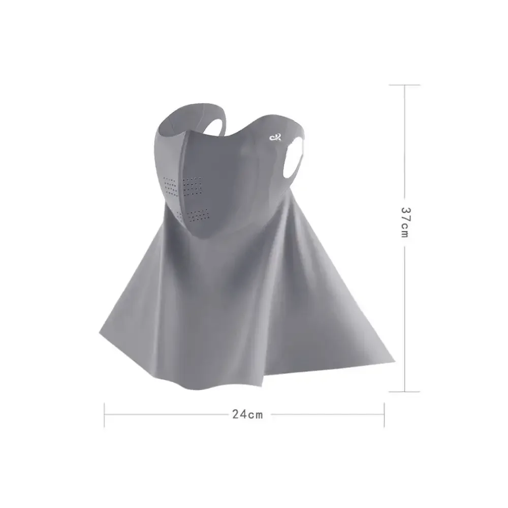

Fashion Ice Silk Sun Protection Mask UPF50+ Dustproof Anti-UV Neck Scarf Neck Protection 3D Breathable Sunshade Face Mask Summer