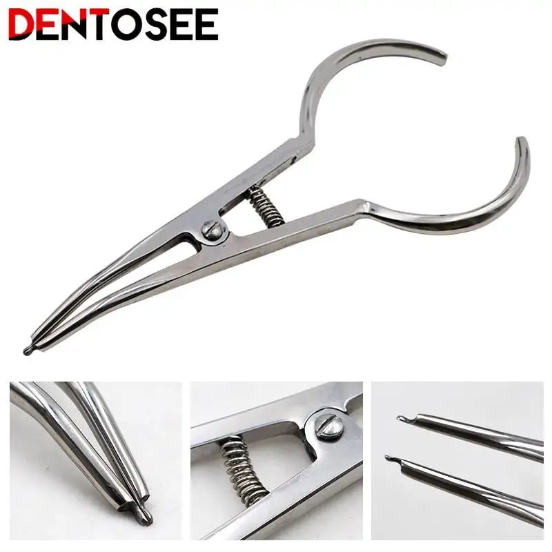 Dental Orthodontic Separator Placing Pliers Elastic Separators Circle Rubber Ring Steiner Ligature Pliers Ligature Ties Forceps