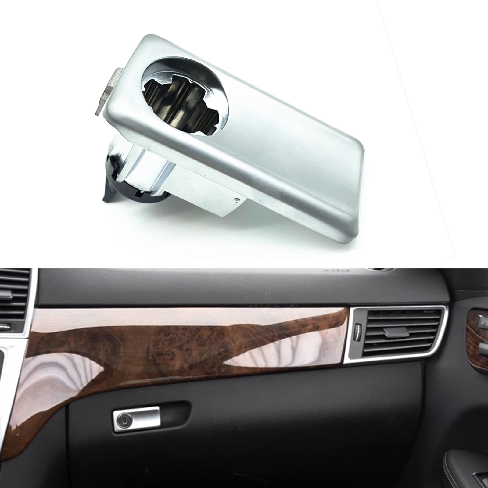 Car Silver Plating Storage Box Handle For Mercedes Benz E Class W212 W207 W213  ML GL W166 GLK W204