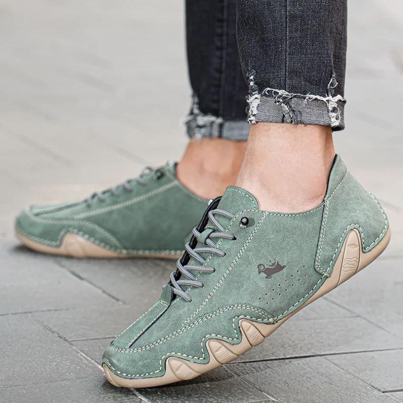 Men's casual shoes 2024 Spring Taiwan lace up walking shoes, outdoor trendy sports running shoes, plus size flat shoes sports sh
