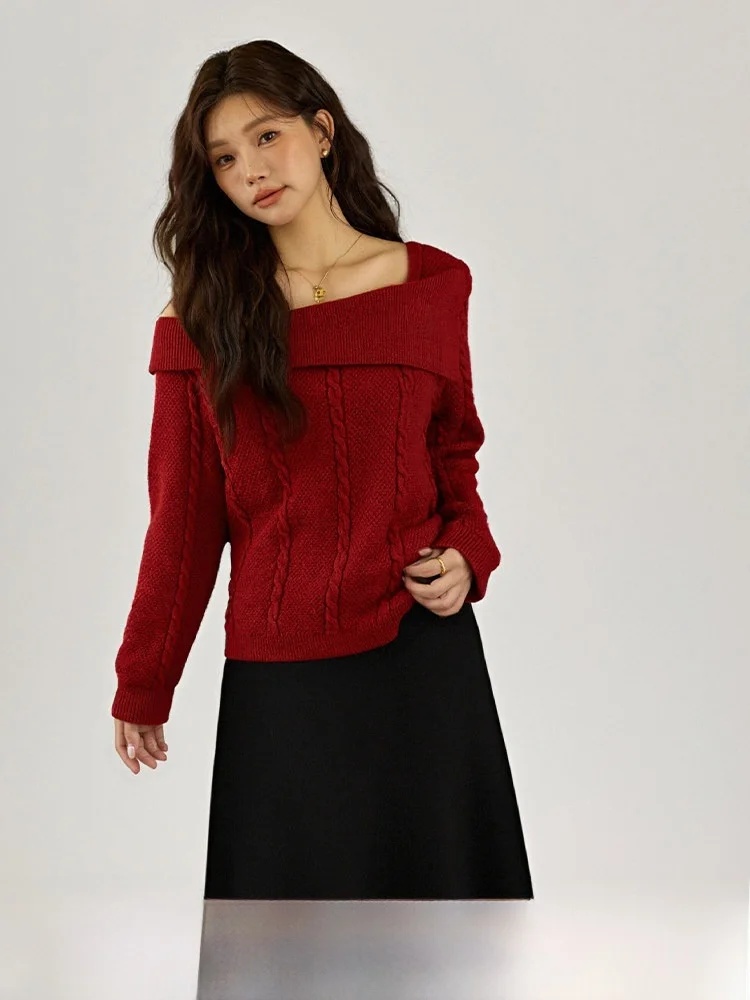 

Spring Faion Knitted One-oulder Top And Skirt Set plus Size Women's Clothing Sli Leisure Commute Wear Polyester ...