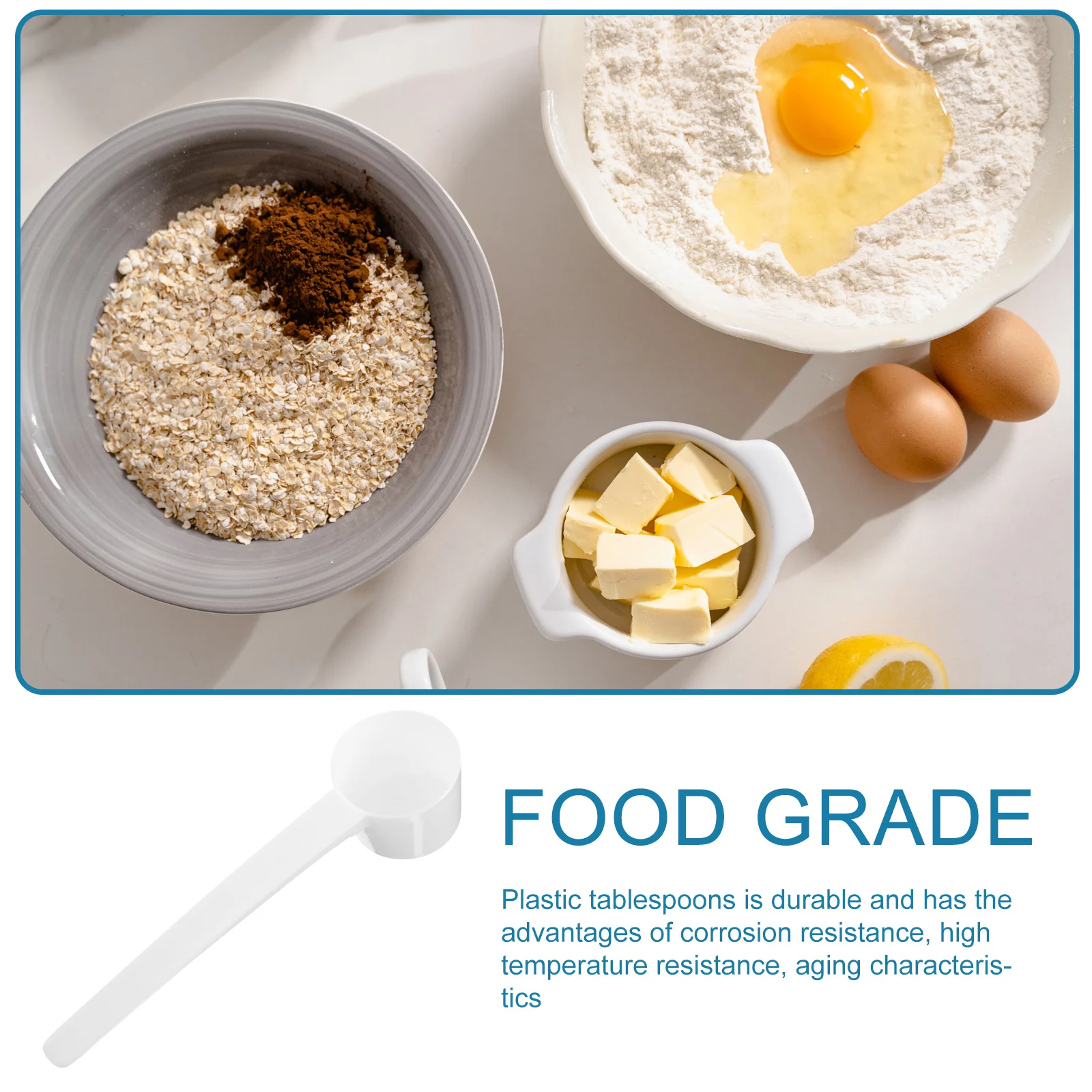 10pcs 5g Plastic Coffee Measuring Spoon For Milk Powder Liquid Seasoning Refillable Reusable Compatible Scoops (White)