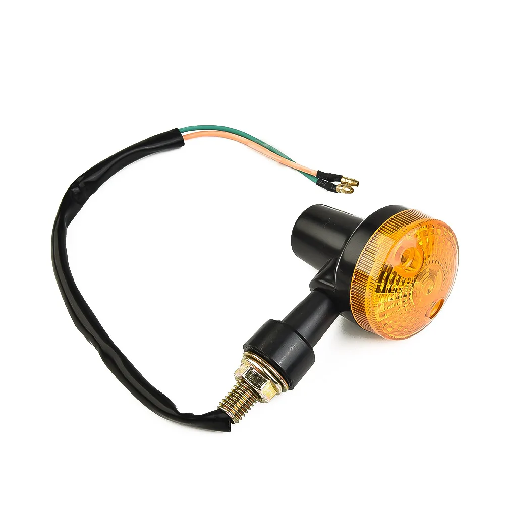 

4X Motorcycle Smoke Lens Turn Signal Light 12V Amber Blinker Indicator Lamp Two Wire Car Light With Connector-male Connector
