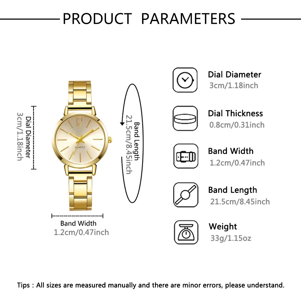 6 шт./2 шт., новый стиль, модный комплект кварцевых часов для девочек, универсальная повседневная одежда, вечеринка на День святого Валентина, Пасхальный Рамадан H