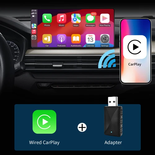 Imagen 2 del producto Mini adaptador carplay inalámbrico para iPhone, adaptador carplay inalámbrico universal estable 2 en 2025, convertido con cable a inalámbrico