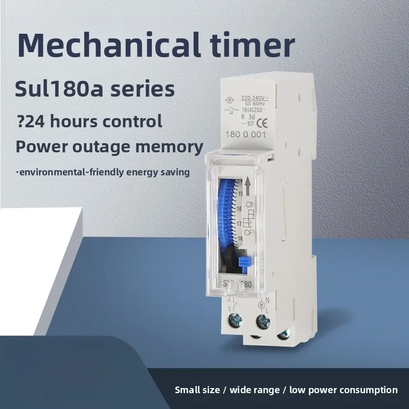 SUL180a 15-минутный механический таймер, 24-часовой программируемый таймер на DIN-рейку, реле времени, инструменты для анализа измерений, новинка SUL180a 15-минутный механический таймер, 24-часовой программируемый таймер на DIN-рейку, реле времени, инструменты для анализа измерений, новинка