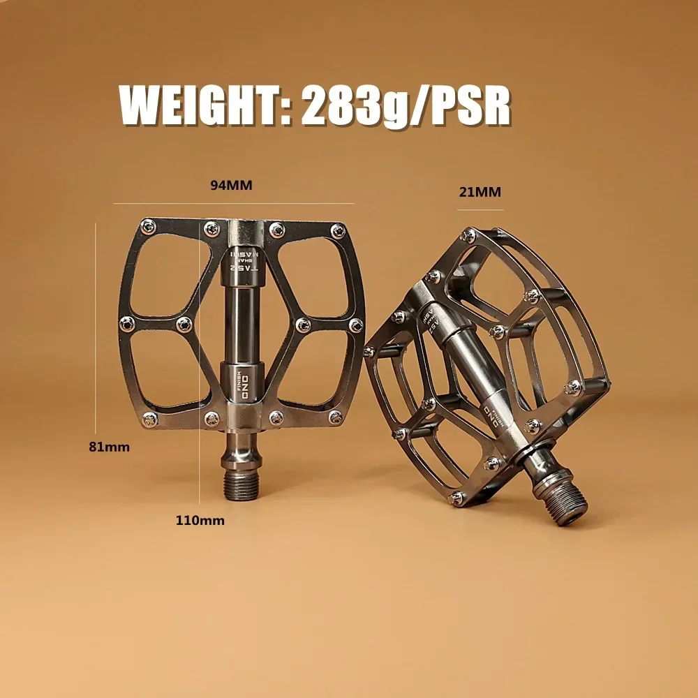 All-Titanium Alloy Lightweight Bike Pedals 3 Bearings Road Mountain Bikes Folding Cycling Accessory Premium Performance AT52