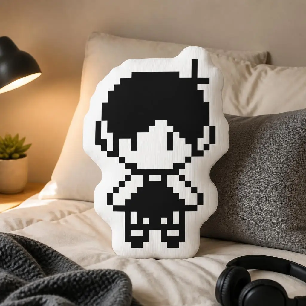 Omori Horror Pixel Plush Pillow Cushion Irregular Stuffed Throw Pillow Home Decor Gift Sofa Bed Couch