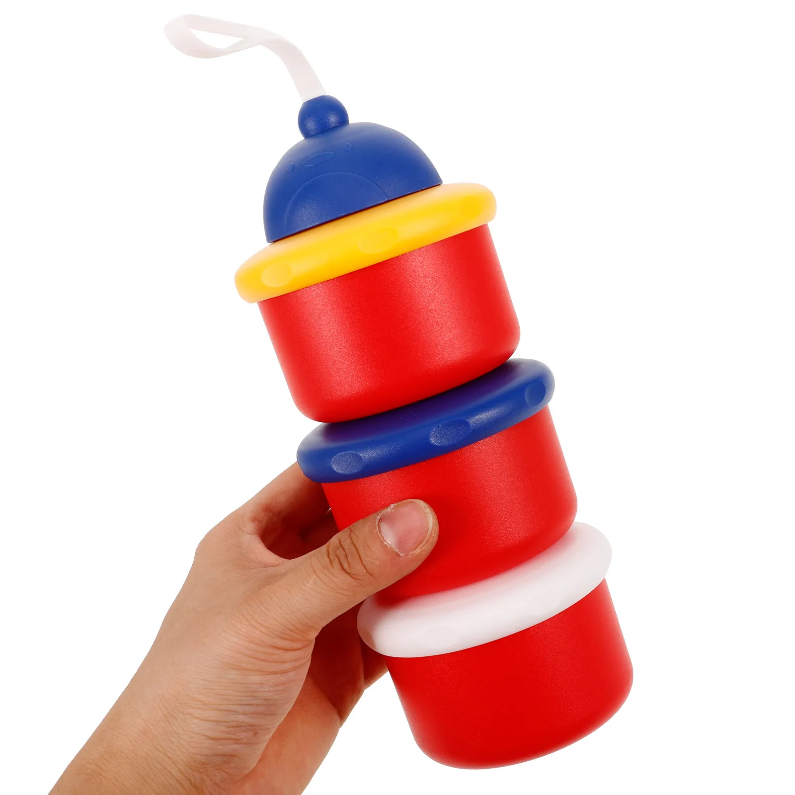 

2Pcs Caterpillar-Shaped Multi-Layer Milk Powder Box PP Material Leakproof Sealed Portable Stackable Infant Food Storage