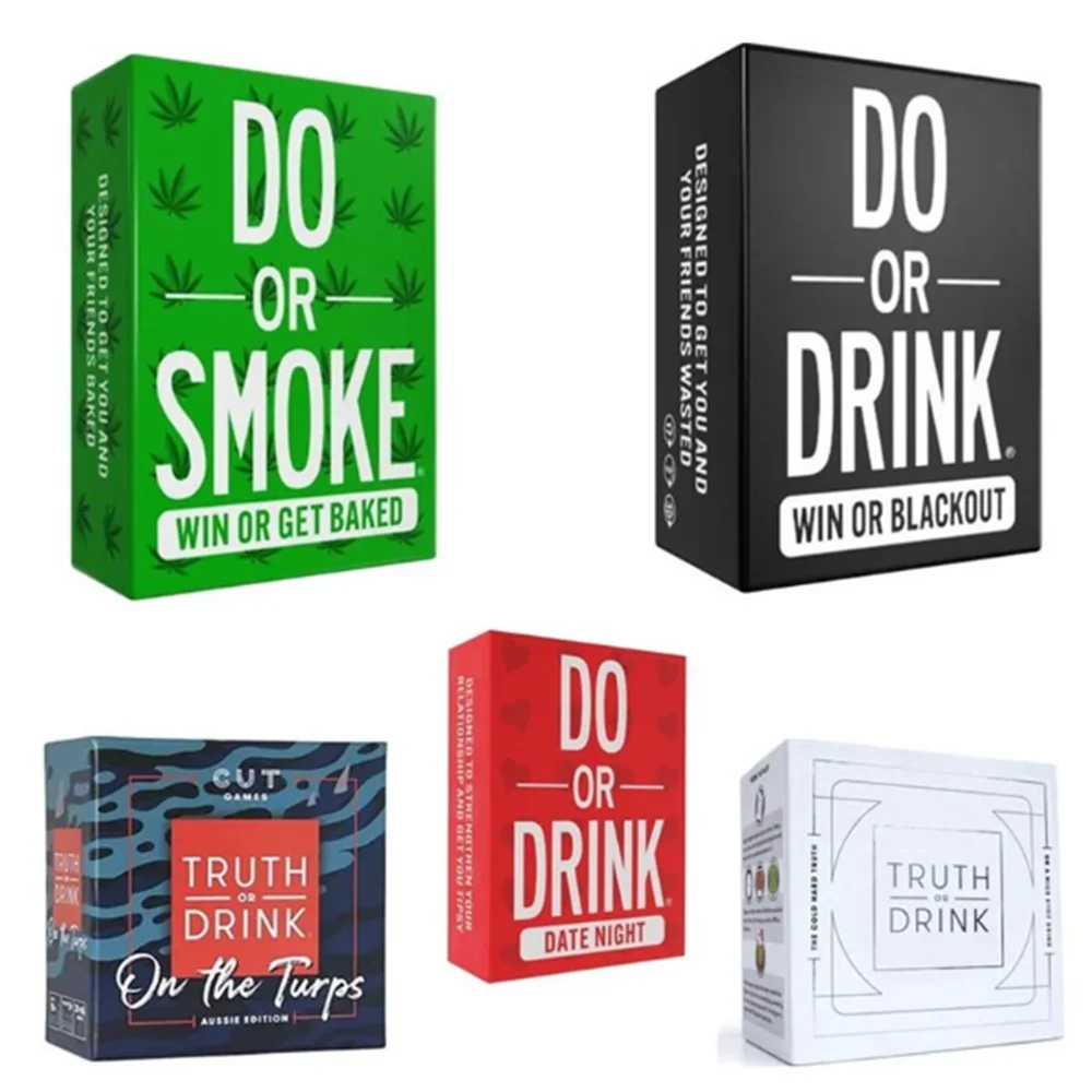 Truth or Drink English Board Games Truth or Drinking Card Games Friends Party Game Card Do or Smoke 2-8 Friends Party Games