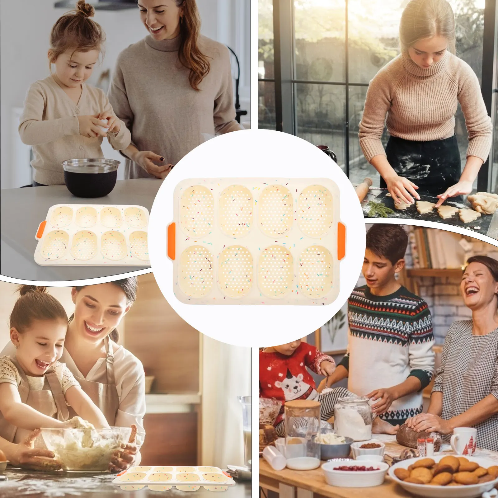 

Silicone Baking Mold Non stick Cake Pan French Bread Tray Loaf Mould Kitchen Bakeware Colorful Flexible Easy Cleanup