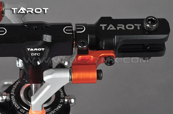 Nuovo! 450 Flybarless Helicopter Parte Tarot tipo Split DFC testa del rotore Principale Nero orange argento TL48025-01 TL48025-02 TL48025-03