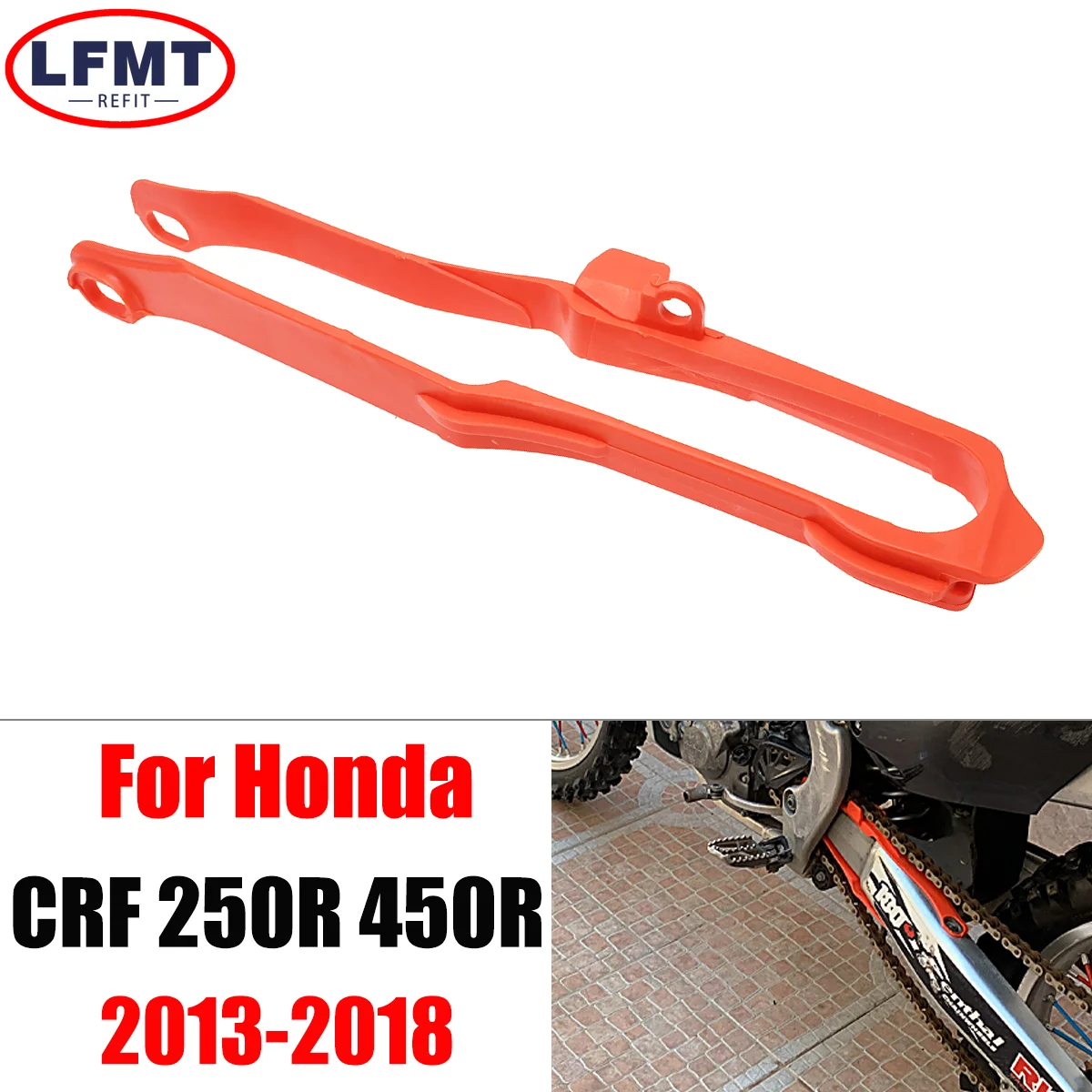 

Motorcycle Swingarm Chain Slider Guide Guard Enduro Dirt Pit Bike For Honda CRF250R CRF450R CRF 250R 450R 2013 2014 2015-2018