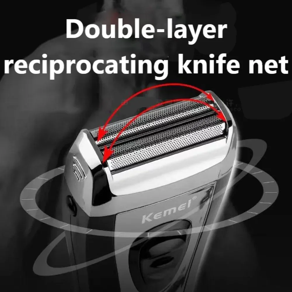 Kemei USB Hair Shaving Machine for Men Foil Professional Electric Shaver Mini Portable Razor Rechargeable Beard Trimmer KM-9038